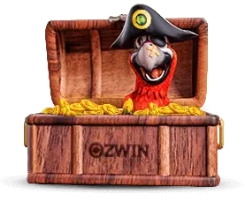Expert player level, parrot with pirate hat in a chest full of gold coins